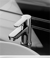 MONOCOMANDO BLU LAVABO CROMO
